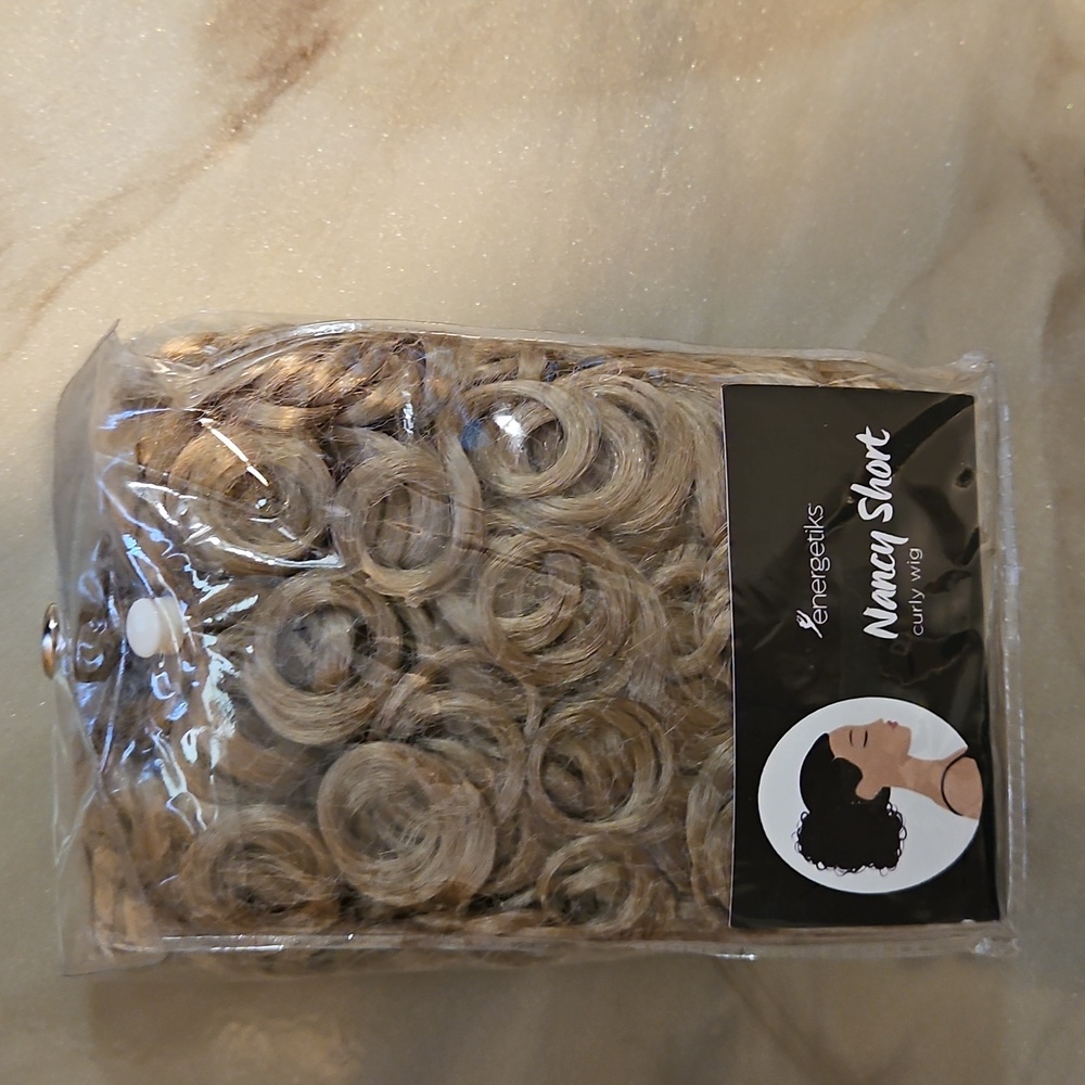 Nancy Short Curly Wig Blonde Color